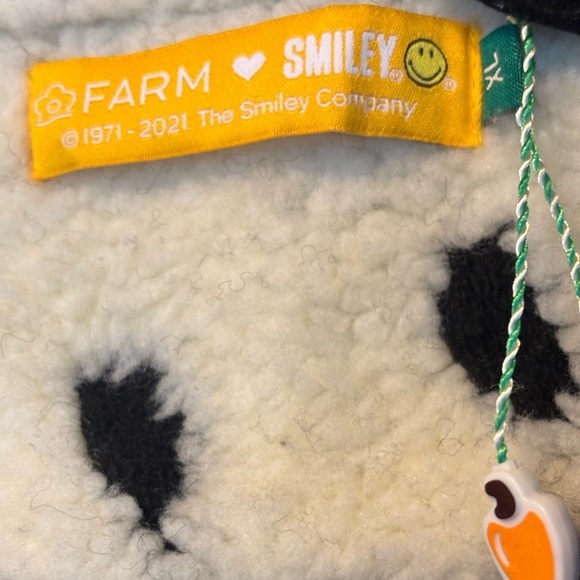 Farm Rio Smiley Black White Belted Long Cardigan - Teddy Texture - Size XL - Picture 7 of 7